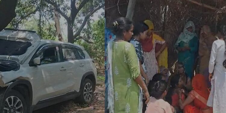 Hardoi: Painful death of elderly, one injured due to high speed uncontrolled car collision