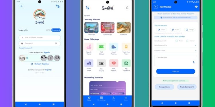 IRCTC launched the Swarail app, all the tickets will be booked at the same place, all these facilities will be available
