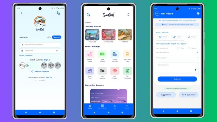 IRCTC launched the Swarail app, all the tickets will be booked at the same place, all these facilities will be available