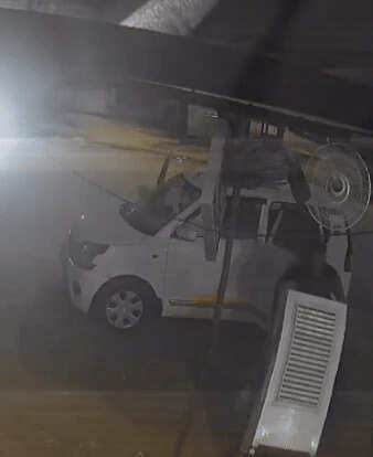 In Rajasthan, a car rider, unhappy with the heat, stole the cooler, the incident imprisoned in CCTV
