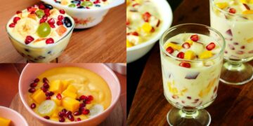It is at night, make some sweet mind to eat, make fruit custard, recipe will be in minutes