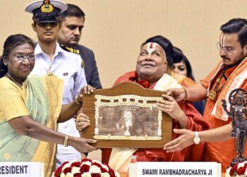 Jnanpith Award to Sanskrit scholar Rambhadracharya and lyricist Gulzar
