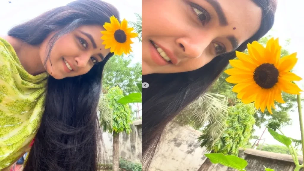 Kajal Raghwani seen in Chandramukhi's avatar, wanderful with flower