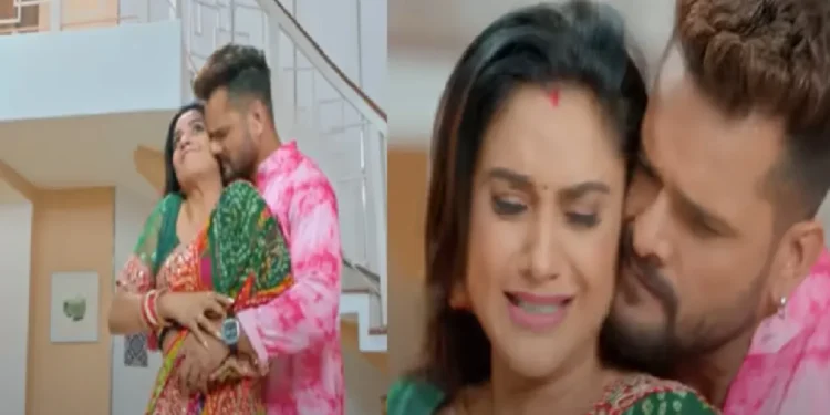Khesari Lal Yadav took "Chumma", then there was a stir in UP-Bihar, video went viral