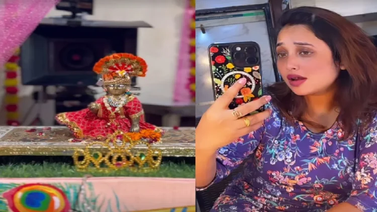 Laddu Gopal, who came on the shooting set of Rani Chatterjee, welcomed with flowers rain