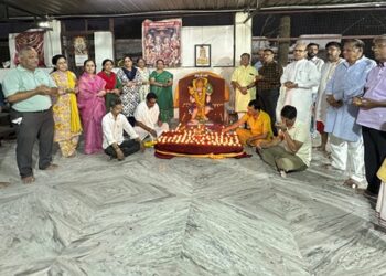 Maruti Mahamangal Archan ritual concluded at Sri Pitambara Ashram