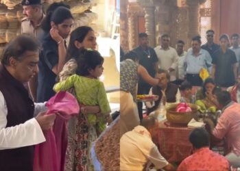 Mukesh Ambani came to see Dwarkadhish, Akash and Shloka also came to see children