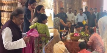Mukesh Ambani came to see Dwarkadhish, Akash and Shloka also came to see children