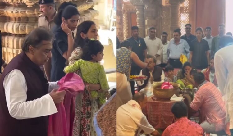 Mukesh Ambani came to see Dwarkadhish, Akash and Shloka also came to see children