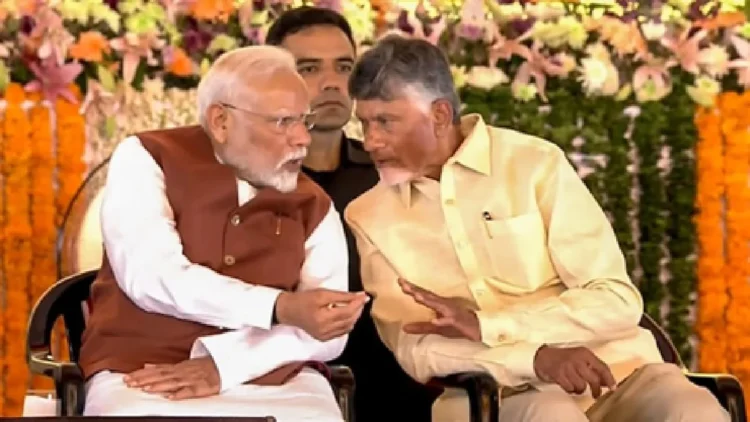 PM Narendra Modi at Amravati: PM Narendra Modi said something about Chandrababu Naidu, which was heard on the face of Andhra CM, PM Narendra Modi Saiding About Chandrabubu Naidu which brieft a small on the face of andhra cm