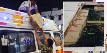 People vacated the path for the car playing siren… 50 children hid in the cellar on the roof of the car, such a case was revealed