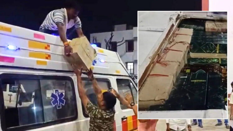 People vacated the path for the car playing siren… 50 children hid in the cellar on the roof of the car, such a case was revealed