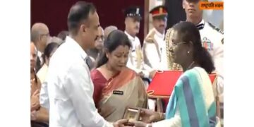 President Murmu honored Captain Deepak Singh with Shaurya Chakra