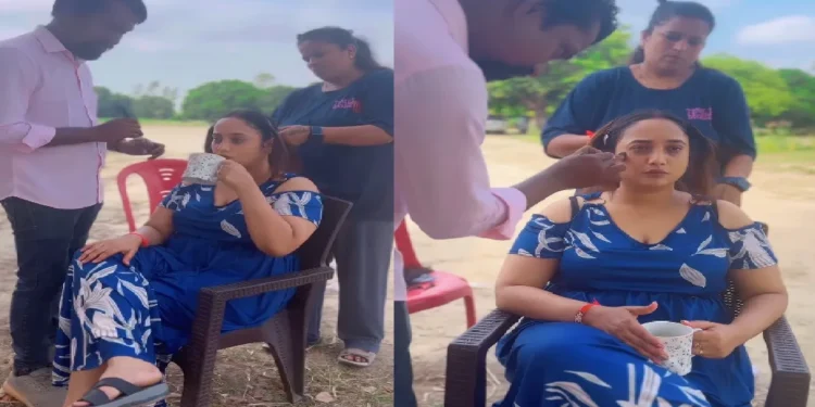 Rani Chatterjee has to do very hard work on the shooting set, had to work in the open