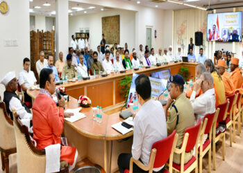 Sarva Dharma Sadbhav meeting held under the chairmanship of Governor Haribhau Bagde at Raj Bhavan