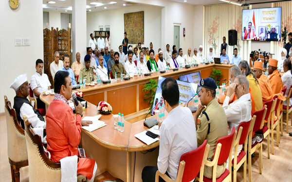 Sarva Dharma Sadbhav meeting held under the chairmanship of Governor Haribhau Bagde at Raj Bhavan