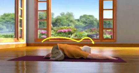 'Shashankasana' gives flexibility to the spine, calm the mind and effective in relieving stress