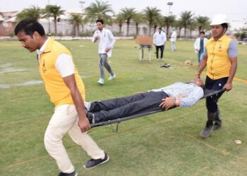 Successful organization of 'air strike' mock drill under operation 'practice' at district headquarters