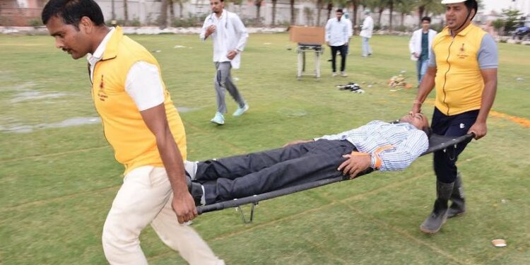 Successful organization of 'air strike' mock drill under operation 'practice' at district headquarters