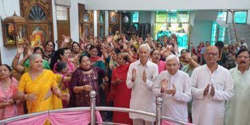 The 32nd statue in Sri Shakambhari Devi Temple concluded with reverence and devotion