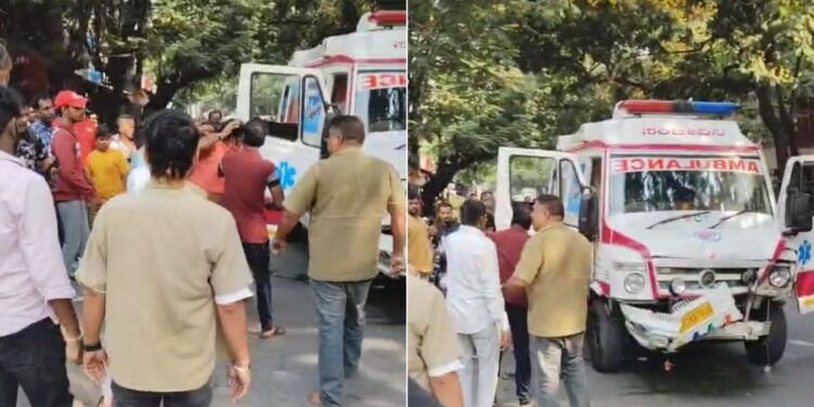 The ambulance, who came out to save lives in Bengaluru, wreaked havoc of death, flown 7; VIDEO