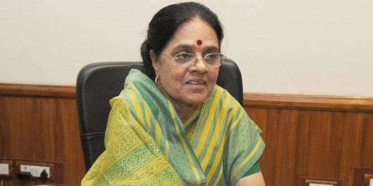 The death of former Union Minister Girija Vyas was scorched while performing aarti at home