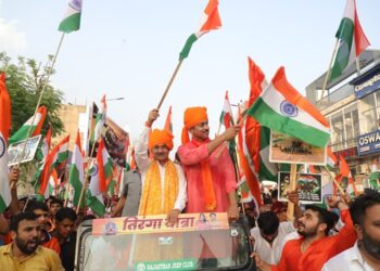 The voice of patriotism echoed in the tricolor journey: the public gathered under the leadership of Colonel Rajyavardhan Rathore in Jhotwara