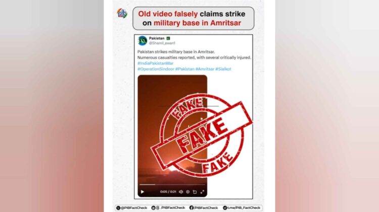 Video claimed for Pakistani attack at Amritsar military base, fake, busted