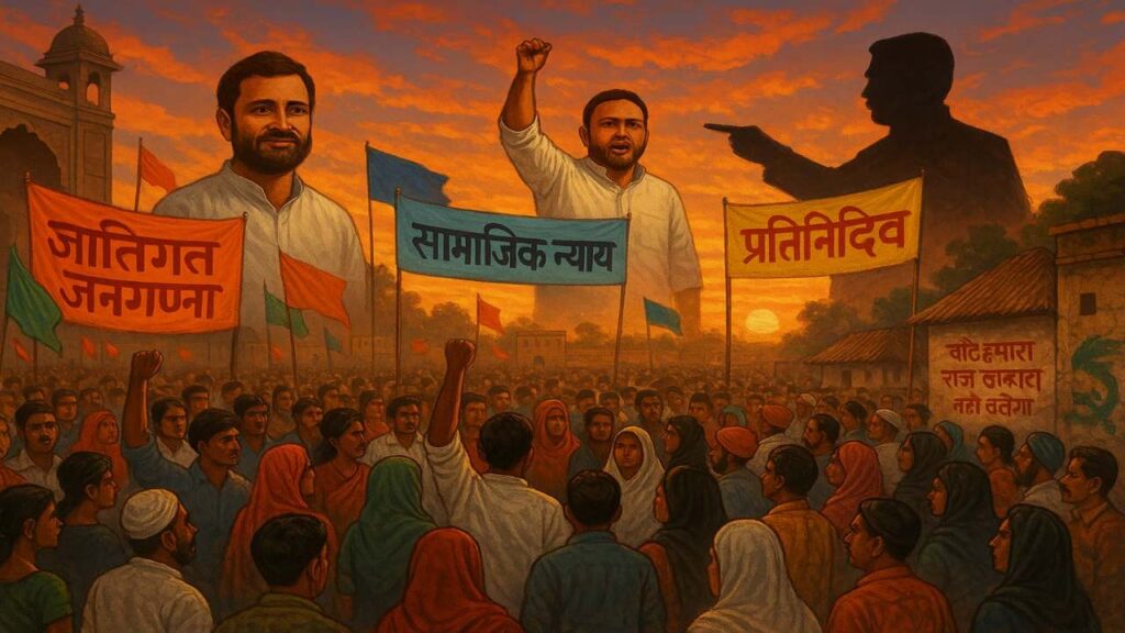 Who is the next king of bihar, bihar politics news in hindi, bihar caste census, bihar politics, Congress bihar, samajwadi party bihar, political strategy, political strategy, social engineing, social engineing, dalit Politics, Political Analysis, 2025 Bihar Elections, BJP Bihar, Rahul Gandhi, Akhilesh Yadav, Political Impact, Caste-Based Politics, Election Dynamics, Election Dynamics, Political Narrativate Bihar Elections 2025, News Track | Bihar Politics: Congress and socialist ethnic census are Brahmastra, know who will be the next king of Bihar, and whose politics will be ruined? , News Track in Hindi