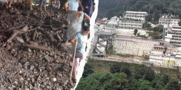 Landslide on Trikuta hills blocked the route leading to Vaishno Devi temple, traveling on this route of devotees