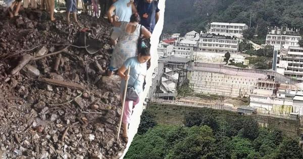 Landslide on Trikuta hills blocked the route leading to Vaishno Devi temple, traveling on this route of devotees