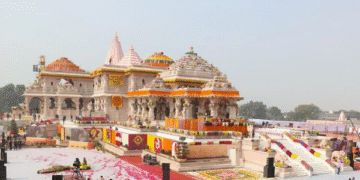 Ayodhya: Use of titanium metal being used in the windows of a temple for the first time in India, said Nripendra Mishra