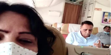 Air India Flight AI171 Crash: Vijay Rupani, seen in the last photo taken inside the plane before the plane crash, Vijay Rupani is Seen in the Last Photo Taken Inside the plane before the plane crash