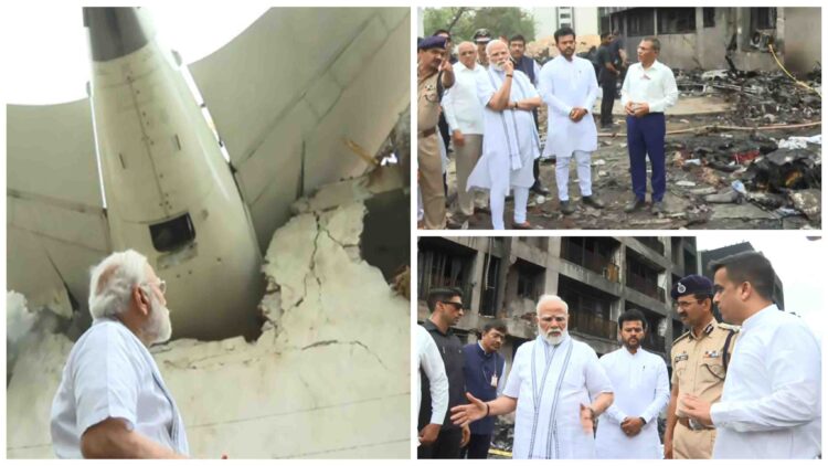 Air India aircraft crash: PM Modi reviewed the accident site in Ahmedabad, also reached the hospital