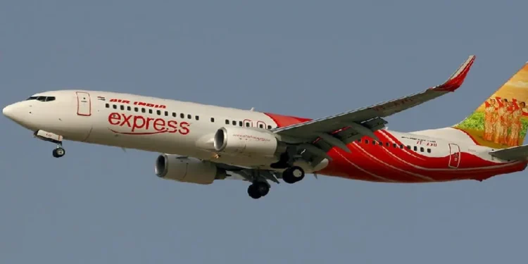 Air India flight going from Jaipur to Delhi