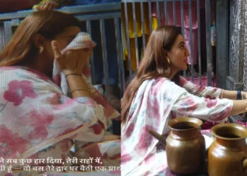 Akshara Singh cried by spreading the bag in front of Radha Vallabh ji!
