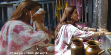 Akshara Singh cried by spreading the bag in front of Radha Vallabh ji!