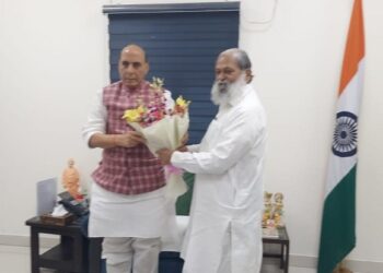 Anil Vij sought military land from Defense Minister Rajnath Singh for the development of Ambala Cantonment