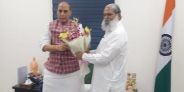 Anil Vij sought military land from Defense Minister Rajnath Singh for the development of Ambala Cantonment