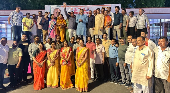 BJP city gave a grand welcome to the procession on Mahesh Navami in Kota