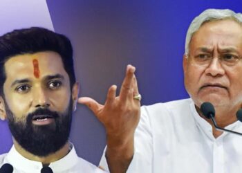 Bihar Politics, Chirag Paswan News, Nitish Kumar vs Chirag Paswan, Bihar NDA Conflict, Bihar Assembly Election 2025, NDA INTERNAL RIFT, CHRAG PASWAN CM FACE, BIHAR POLITICAL Crisis, Bihar POLITICAL CRISIS Breaking News, Bihar Rajgir Rally, Chirag Paswan Rally 2025, Bihar Leadership Change, Bihar CM Race, Bihar Politics Latest News, JDU vs Ljp Feud, NDA Allance Tension, Bihar Election Elections, nitish Kumar Resignation News, Chirag Paswan Strategy, Bihar NDA FACEOFF | Political explosion fixed in Bihar! Will the lamp be removed by removing Nitish himself? The fire of rebellion started boiling in NDA News Track in Hindi