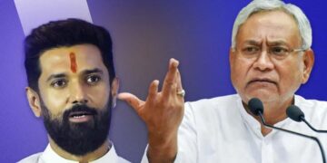 Bihar Politics, Chirag Paswan News, Nitish Kumar vs Chirag Paswan, Bihar NDA Conflict, Bihar Assembly Election 2025, NDA INTERNAL RIFT, CHRAG PASWAN CM FACE, BIHAR POLITICAL Crisis, Bihar POLITICAL CRISIS Breaking News, Bihar Rajgir Rally, Chirag Paswan Rally 2025, Bihar Leadership Change, Bihar CM Race, Bihar Politics Latest News, JDU vs Ljp Feud, NDA Allance Tension, Bihar Election Elections, nitish Kumar Resignation News, Chirag Paswan Strategy, Bihar NDA FACEOFF | Political explosion fixed in Bihar! Will the lamp be removed by removing Nitish himself? The fire of rebellion started boiling in NDA News Track in Hindi