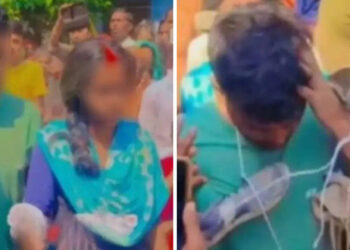 Brother-in-law ran away, as soon as the village entered the village, the villagers wearing a garland of shoes… hurt both the wells