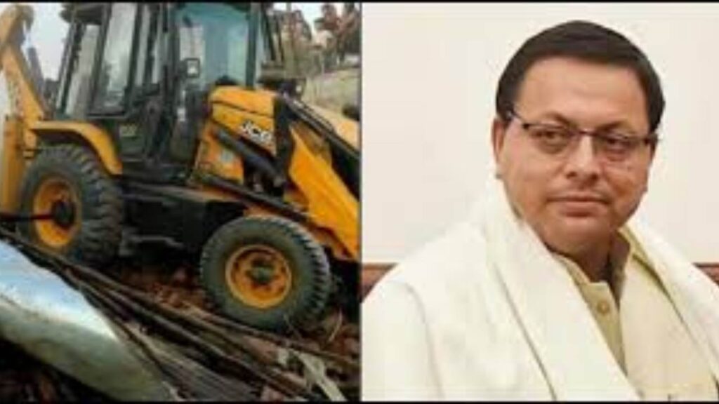 Bulldozer of 'Dhami Model' Ran in Uttarakhand: Tightening Grip on Illegal Construction, Development Got New Speed ​​| Uttarakhand News: Bulldozer of 'Dhami Model' in Uttarakhand: Tightening screws on illegal construction, Vikas gets new speed | News Track in Hindi