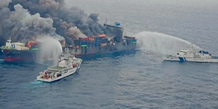 Container Ship MV Wan Hai 503 Fire: Chinese Embassy spokesman U Jing expressed gratitude to Indian Navy and Coast Guard, Chinese Embassy spokesperson yu jing expressed Gratitude to the Indian Navy and Coast Guard