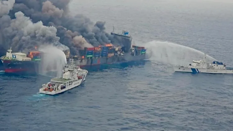 Container Ship MV Wan Hai 503 Fire: Chinese Embassy spokesman U Jing expressed gratitude to Indian Navy and Coast Guard, Chinese Embassy spokesperson yu jing expressed Gratitude to the Indian Navy and Coast Guard