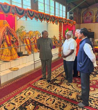 Devnani visited Ganesh temple under construction in Berlin