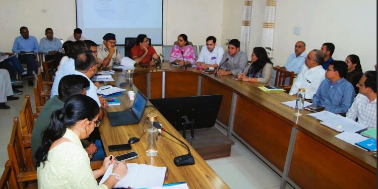 District in -charge secretary reviewed departmental schemes and budget announcements