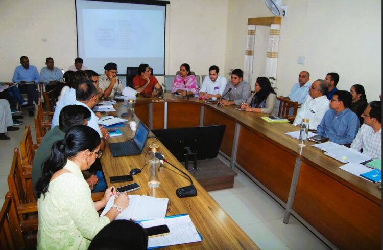 District in -charge secretary reviewed departmental schemes and budget announcements