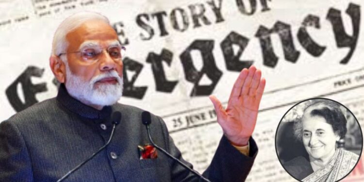 Emergency Anniversary | 50 years of Emergency in India | 1975 Emergency India | Indira Gandhi Emergency | Indian Constitution | 1975 Emergency | Narendra Modi on Emergency | Black Day | , Emergency Anniversary: ​​The strangulation of democracy, the constitution killed! PM Modi thundered on Congress News Track in Hindi
